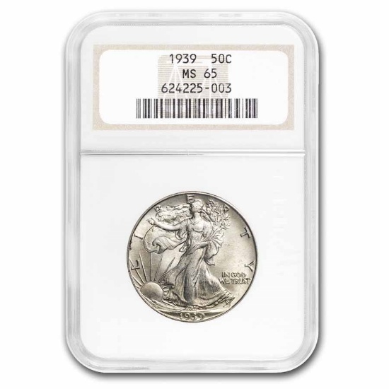 1939 Walking Liberty Half Dollar Ms-65 Ngc