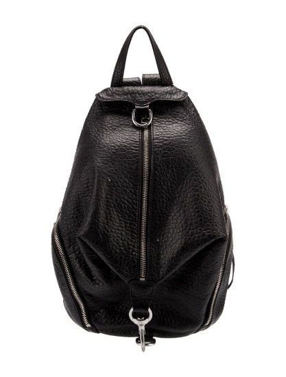 Rebecca Minkoff Blk Leather Tassel Zip Backpack
