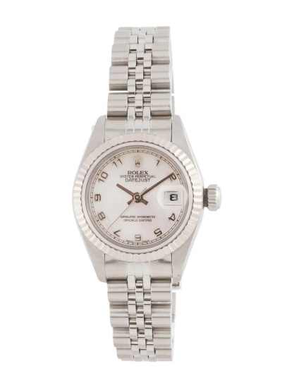 Rolex Datejust 18k Wg Mop Dial Auto Women's 26mm