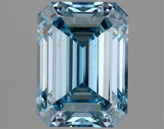 Fancy Blue Emerald Cut 3.13ct Vs2 Lab Diamond