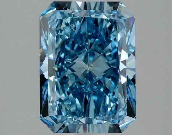 Fancy Blue Radiant Cut 2.13ct Vs2 Lab Diamond