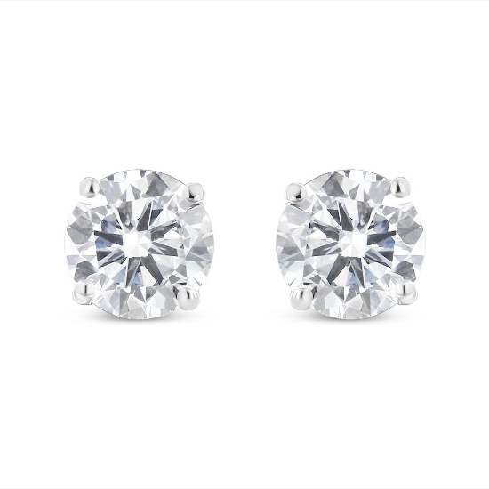 14k Gold Round 1.50ct Diamond Stud Earrings