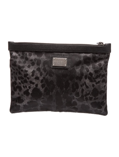 Dolce & Gabbana Blk Nylon Gunmetal Hdw Portfolio
