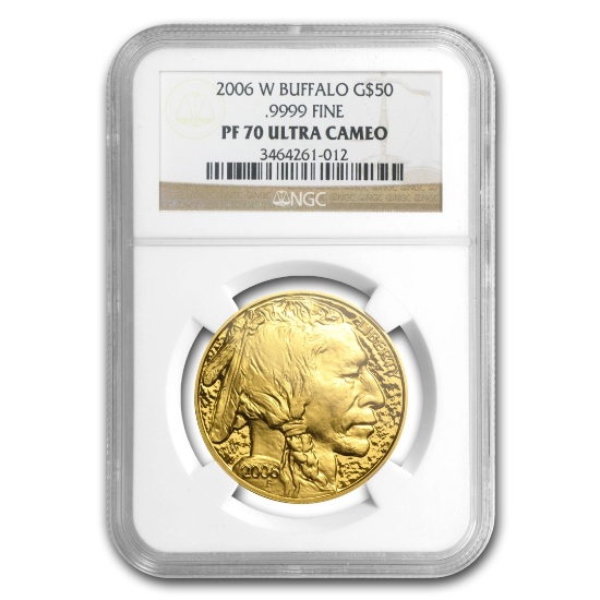 2006-w 1 Oz Proof Gold Buffalo Pf-70 Ngc