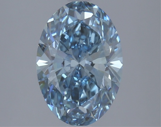 Fancy Blue Oval Cut 2.80ct Vs1 Lab Diamond