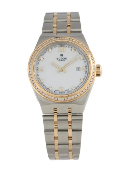 Tudor Royal 18k Gold Mop Dial Auto Women's 28mm