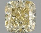 Fancy Yellow Cushion Cut 1.45ct Vvs2 Lab Diamond