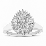 10k Gold .54ct Diamond Pear Shaped Cocktail Ring