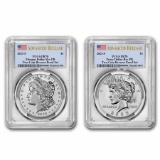 2023-s Morgan & Peace Reverse Proof Set Pr-70 Pcgs