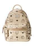 Mcm Backpack Mono Studded Zip Closure Backpack