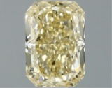 Fancy Yellow Radiant Cut 1.00ct Vs1 Lab Diamond