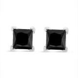 Exquisite 2.00ct Black Diamond Stud Earrings