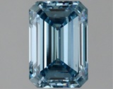 Fancy Blue Emerald Cut 2.10ct Vs1 Lab Diamond