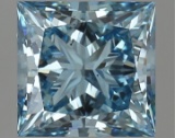 Fancy Blue Princess Cut 3.75ct Vs2 Lab Diamond