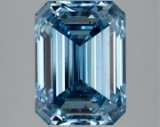 Fancy Blue Emerald Cut 3.15ct Vs2 Lab Diamond
