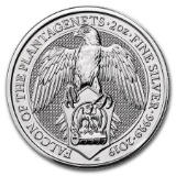 2019 Gb 2 Oz Silver Queen's Beasts The Falcon Bu