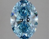 Fancy Blue Oval Cut 2.01ct Vs1 Lab Diamond