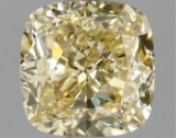 Fancy Yellow Cushion Cut 1.08ct Vs1 Lab Diamond