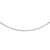 Sterling Silver Classic Omega Chain Necklace 4.0mm