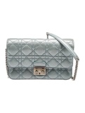 Christian Dior Metallic Satin Flap Crossbody Bag