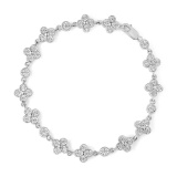 Elegant 1.00ct Diamond 4-leaf Solitaire Bracelet