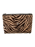 Gianni Versace Brown Ponyhair Zip Cls Evening Bag