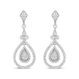 18k White Gold Round 1.26ct Diamond Earrings