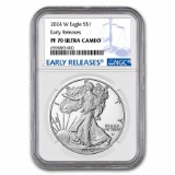 2024-w 1 Oz Silver Eagle Pf-70 Ucam Ngc Er