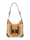 Gucci Jackie Metallic & Neut Canvas Shoulder Bag