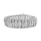 Sparkling 8.50ct Diamond Alternating Link Bracelet