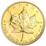 1986 Canada 1/10 Oz Gold Maple Leaf Bu (sealed)