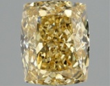 Fancy Yellow Cushion Cut 2.02ct Vs1 Lab Diamond