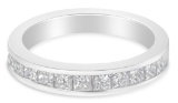 18k Wgold 1.00ct Diamond Half-eternity Band