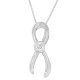 Dazzling .10ct Diamond Ribbon Necklace