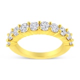 14k Gold-pl. Round 2.00ct Diamond 10-stone Ring