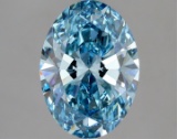 Fancy Blue Oval Cut 2.88ct Vs1 Lab Diamond