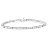Igi Certified 14k Gold 8.00ct Diamond Bracelet