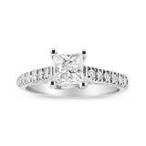 14k Gold Princess & Round 1.21ct Diamond Ring