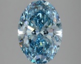 Fancy Blue Oval Cut 2.71ct Vs1 Lab Diamond