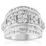 Exquisite 2.00ct Diamond Multi-row Cocktail Ring