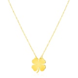 14k Gold Four Leaf Clover Necklace