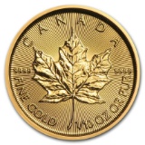 2019 Canada 1/10 Oz Gold Maple Leaf Bu