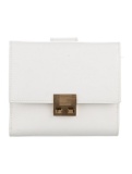 Gucci White Leather French Snap & Push-lock Purse