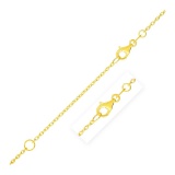 14k Gold Extendable Cable Chain 1.5mm