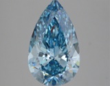 Fancy Blue Pear Cut 2.90ct Vs1 Lab Diamond