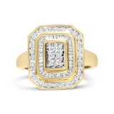 10k Gold 1.06ct Diamond Double Halo Cocktail Ring