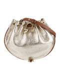Versace Neut Leather Drawstring Cls Evening Bag
