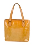 Louis Vuitton Houston Orange Vernis Zip Cls Tote