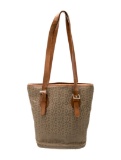 Celine Macadam Vintage Neut Open Top Bucket Bag
