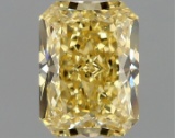 Fancy Yellow Radiant Cut 1.07ct Vs1 Lab Diamond